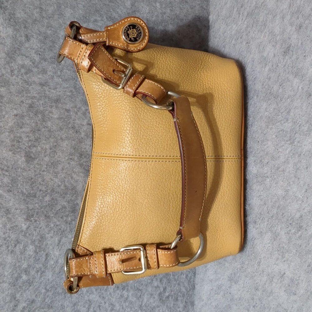 Dooney & Bourke Small O-Ring Shoulder Bag Tan Leather - Picture 2 of 14